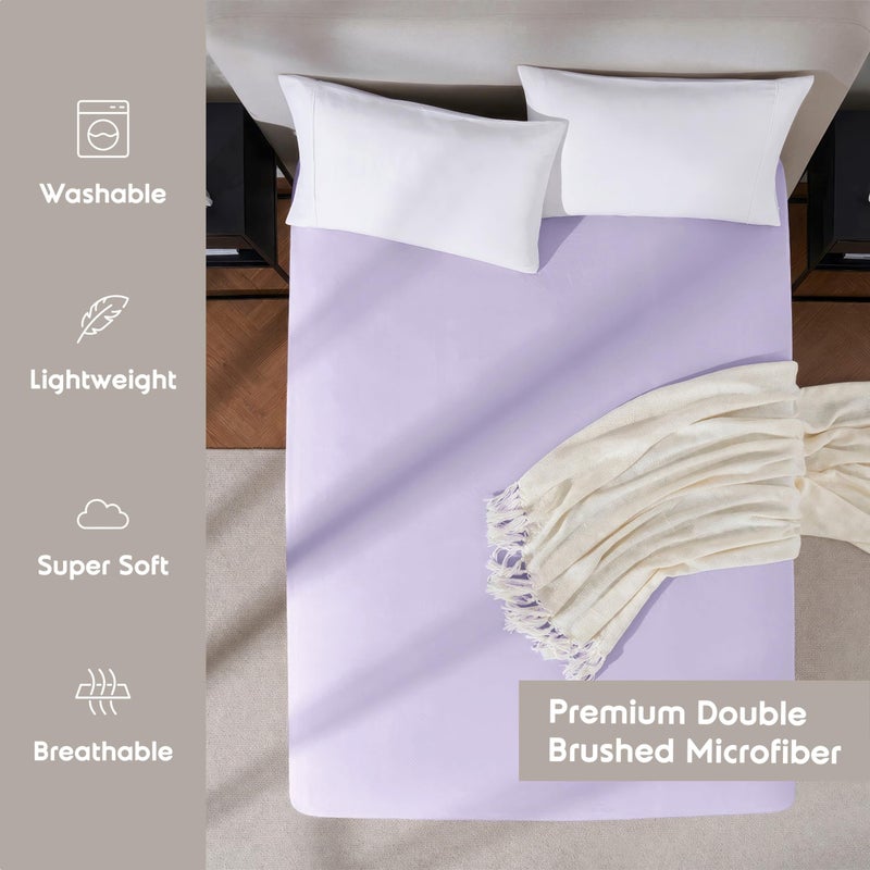 Nestl Lavender Extra Deep Pocket King Fitted Sheet Only, Hotel Luxury King Size Fitted Sheets Easily Fits 18 to 24 Inch Mattress, Super Soft, Wrinkle-Free, and Breathable Sheets with Corner Straps - Image 3
